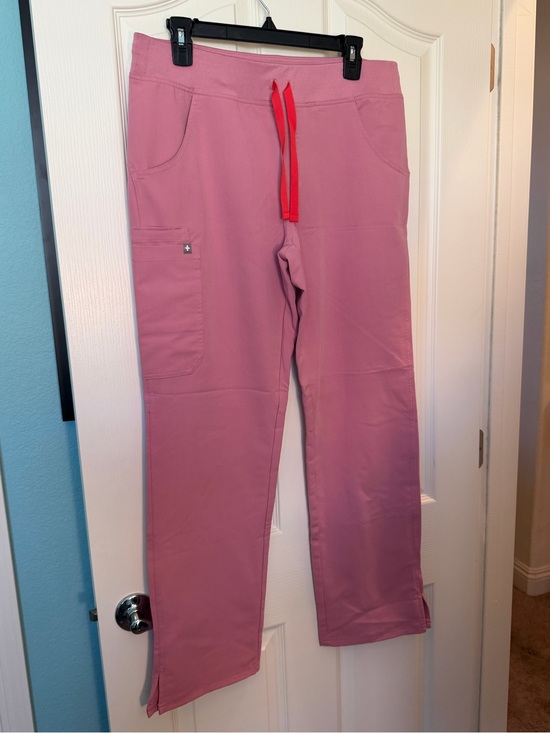 Figs Other - Figs Women's Chalk Pink Scrub Pants with Red Drawstring
